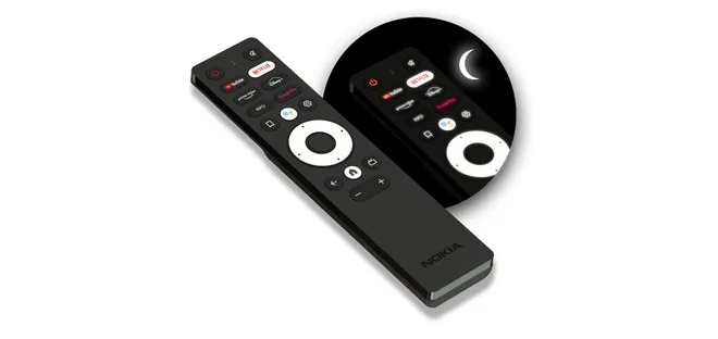 Controle tem acesso rápido a principais aplicativos de streaming (Imagem: Divulgação/Nokia)