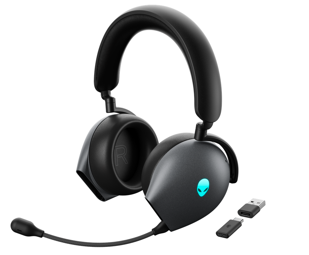 O headset AW920H chega com ANC, som de alta definição, Dolby Atmos e microfone removível com cancelamento de ruído via IA (Imagem: Dell)