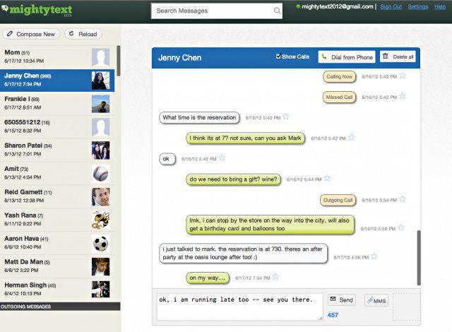 O MightyText é a alternativa ao iMessage para os usuários de Windows e dispositivos Android. Com ele, é possível trocar mensagens de texto entre o computador e os aparelhos
