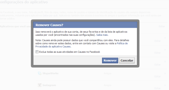 Remoção aplicativos maliciosos Facebook Remoção aplicativos maliciosos Facebook