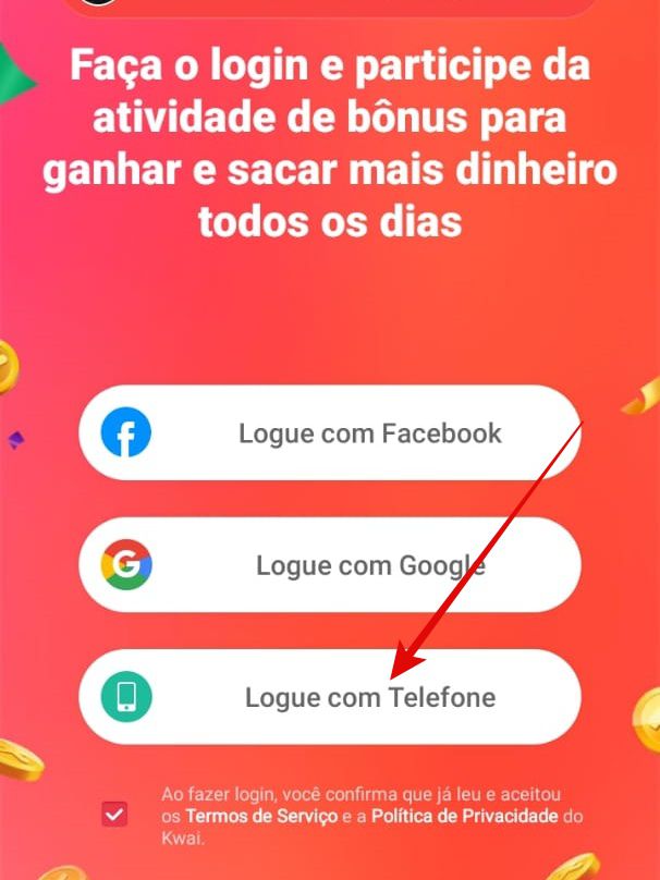 entrar no kwai com a conta do google