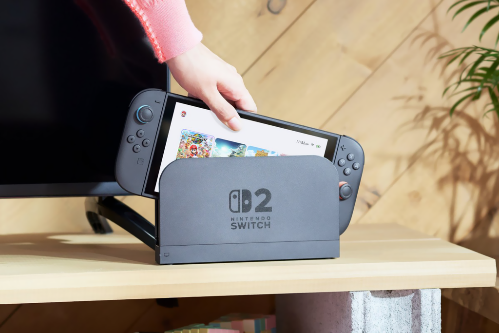 Nintendo Switch 2 sob uma mesa