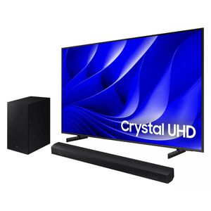 PARCELADO | Smart Big TV 85" Crystal UHD 4K 85DU8000 2024 + Soundbar HW-B550/ZD