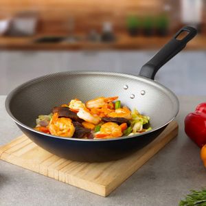 Panela Wok Antiaderente Tramontina de Alumínio - Ravena Azul 24cm