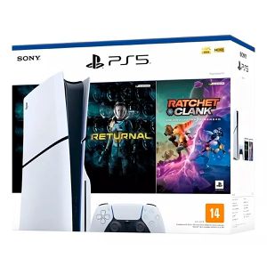 Console PlayStation 5 Slim PS5 1 TB + Returnal e Ratchet & Clank | CUPOM