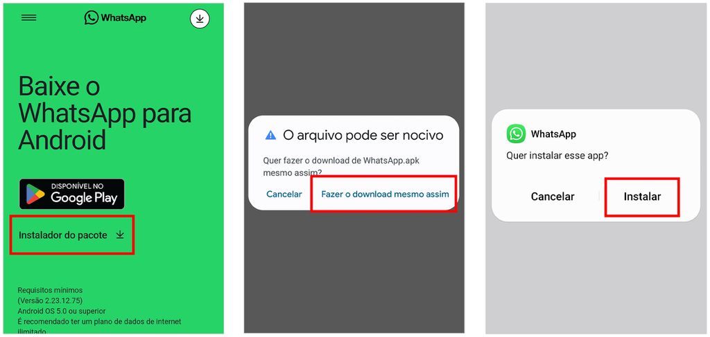 Como baixar o WhatsApp para Android sem usar a Google Play Store ...
