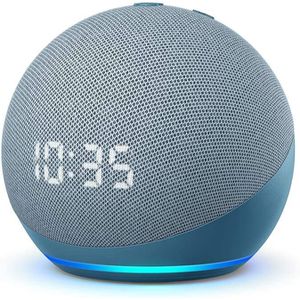 Echo Dot (4ª geração): Smart Speaker com Relógio e Alexa | Música, informação e Casa Inteligente - Cor Azul