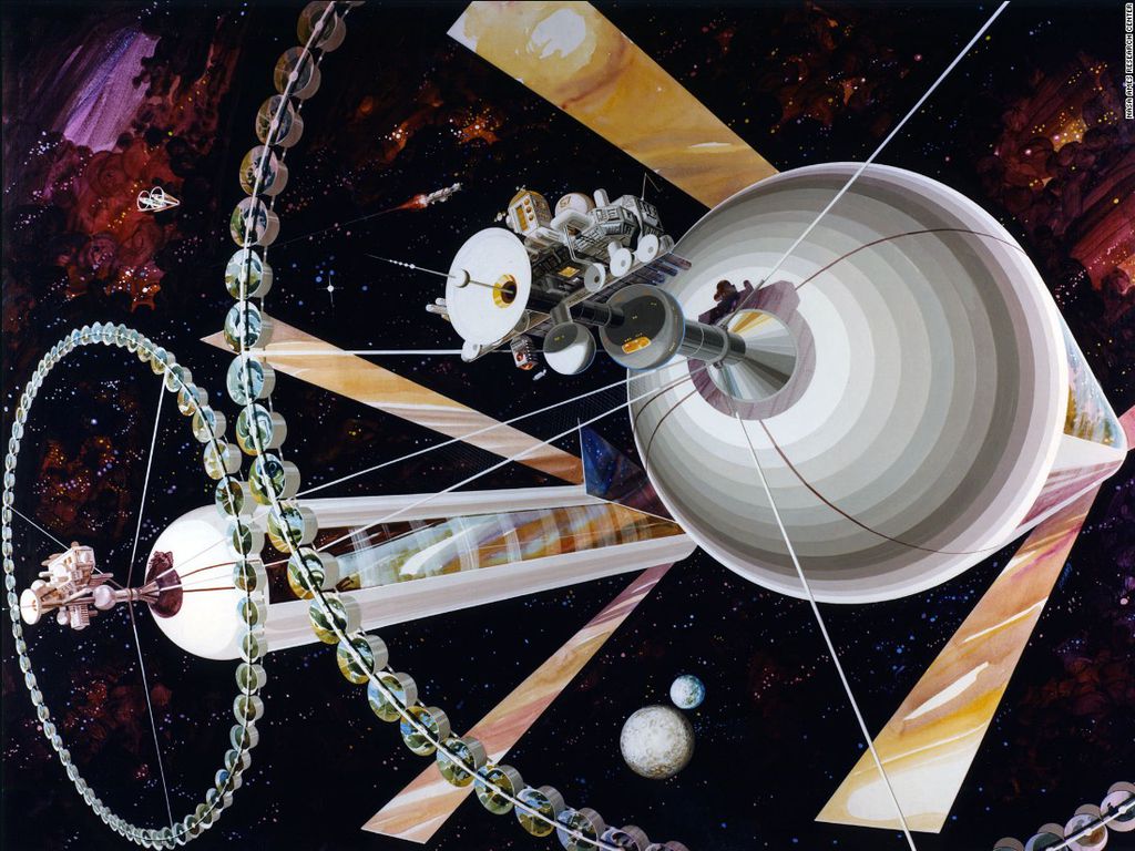 colônias espaciais NASA 1975 - Cylindrical