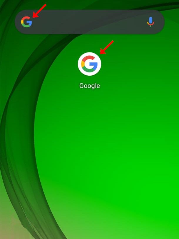 Na tela inicial do seu celular Android, toque sobre o app ou o widget do Google (Captura de tela: Matheus Bigogno)