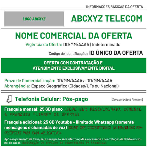 Regras para divulgação de planos de Telecom