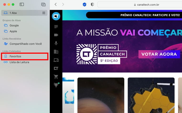 Safari favoritos Safari favoritos