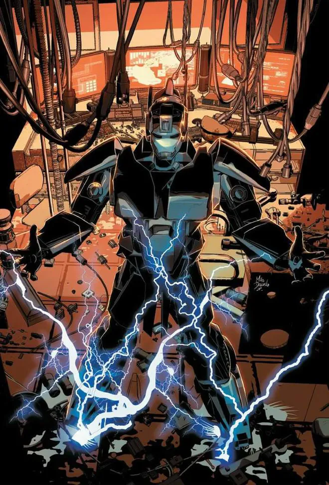 Antes de virar a Coração de Ferro de fato, Williams usava uma armadura feita a partir do traje de Tony Stark (Imagem: Divulgação/Marvel Comics)