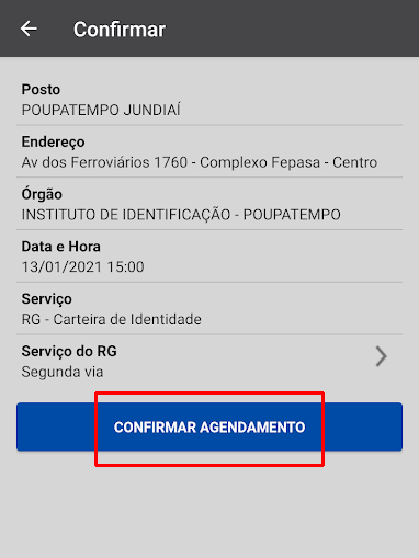 Agende pelo celular (Imagem: André Magalhães/Captura de tela)