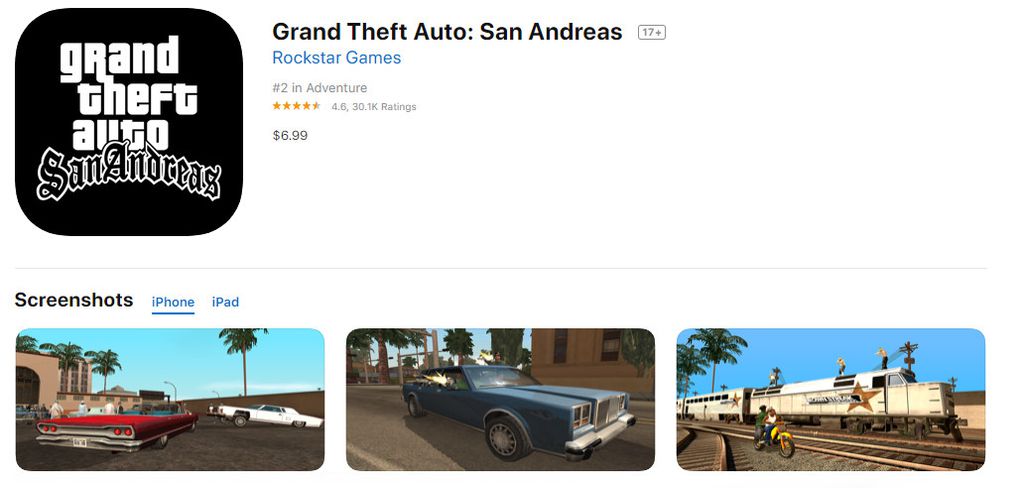 como baixar GTA San Andreas na Play Store