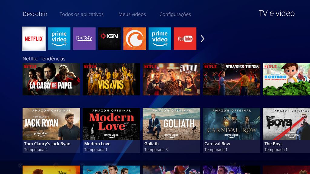 PlayStation 4 | Nova seção de TV e vídeo dá mais destaque a conteúdo