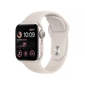 Apple Watch SE 2ª geração GPS Caixa Estelar de Alumínio 40mm Pulseira Esportiva Estelar [CUPOM EXCLUSIVO]