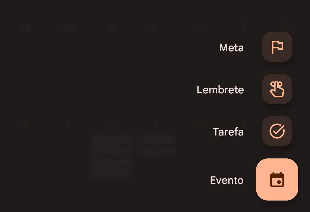 O botão "Meta" ainda está disponível no menu de criação do Google Agenda (Imagem: Igor Almenara/Canaltech)