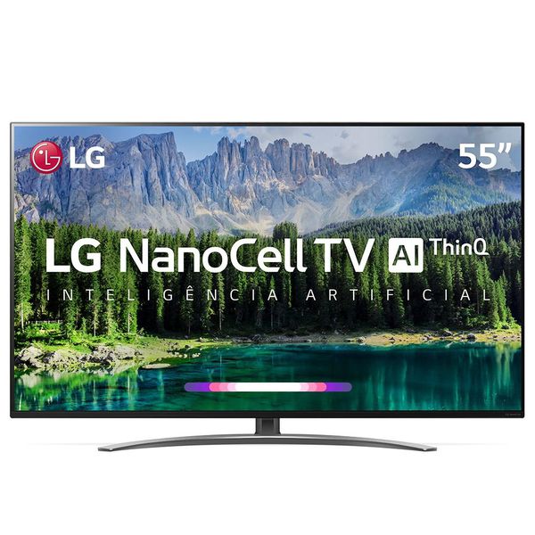 Smart TV LED 55´ LG UHD 4K NanoCell, Conversor Digital, 4 HDMI, 3 USB, Wi-Fi, ThinQ AI, HDR - 55SM8600