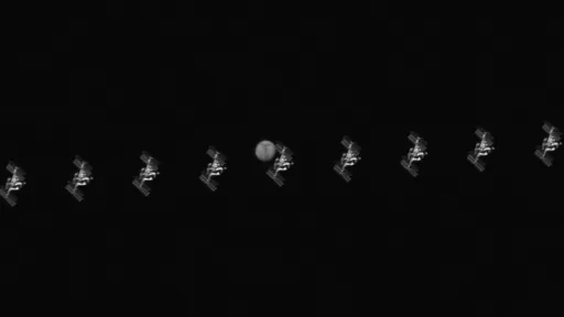 Vídeo incrível mostra a ISS passando em frente a Marte; assista!