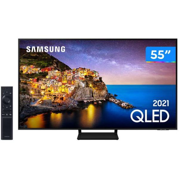 Smart TV 55” 4K QLED Samsung 55Q70A Wi-Fi - Som em Movimento Virtual Processador IA HDR [CUPOM EXCLUSIVO]