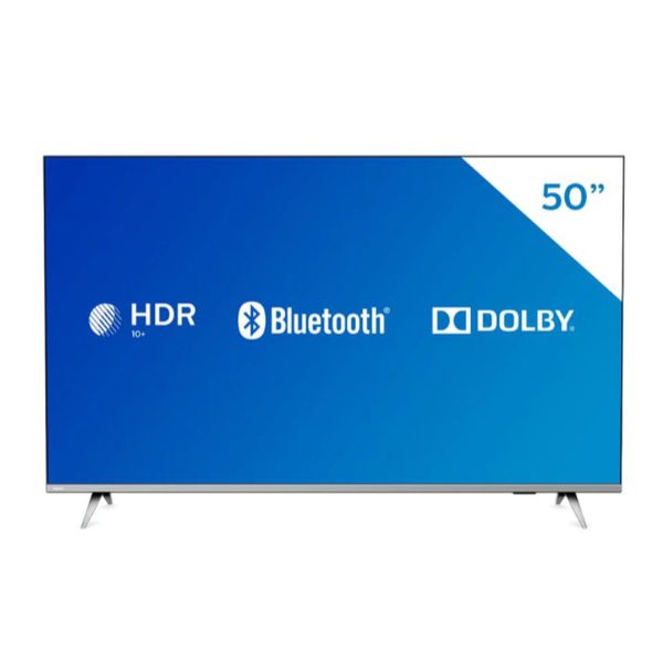 Smart TV LED 50" 4K Philips 50PUG6654/78 com HDR, Dolby Vision, Dolby Atmos, Wi-Fi, Quad Core, Bluetooth, Entradas HDMI e USB [À VISTA]