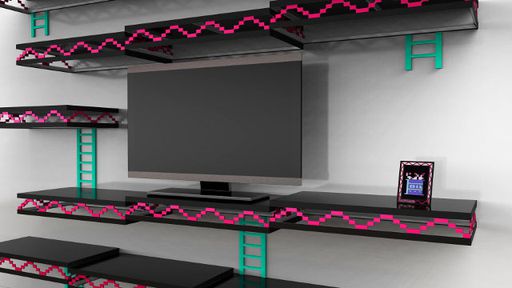 Prateleiras inspiradas em Donkey Kong: excelente decoração geek!