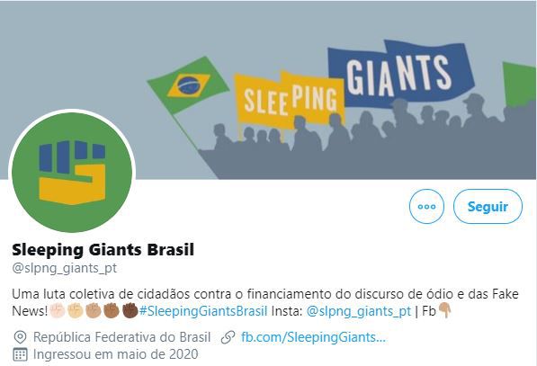 Justiça pede que Twitter revele quem está por trás das páginas "Sleeping Giants"