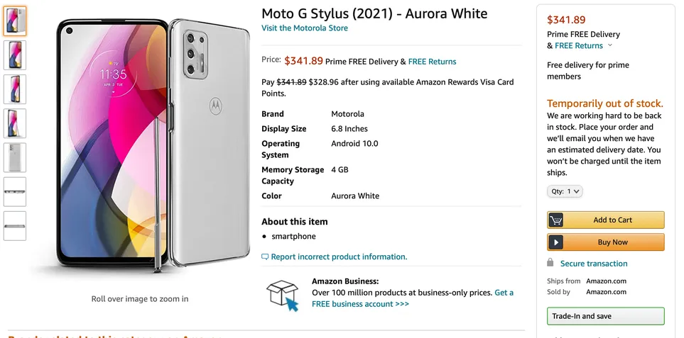 VAZADO Motorola Moto G Stylus 2021