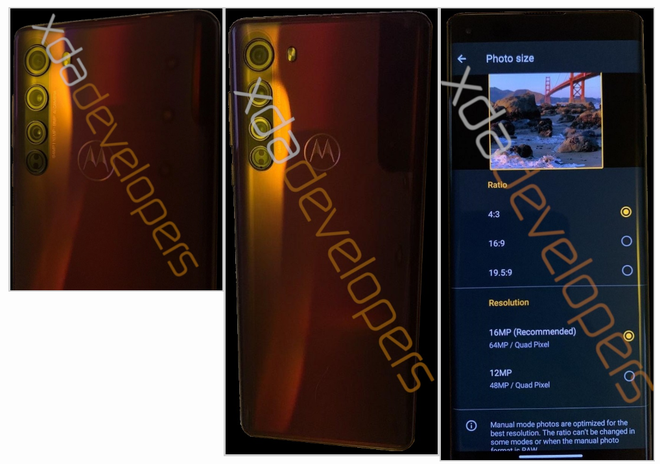 Motorola Edge conta com conjunto triplo de câmeras traseiras (Imagem: XDA Developers)