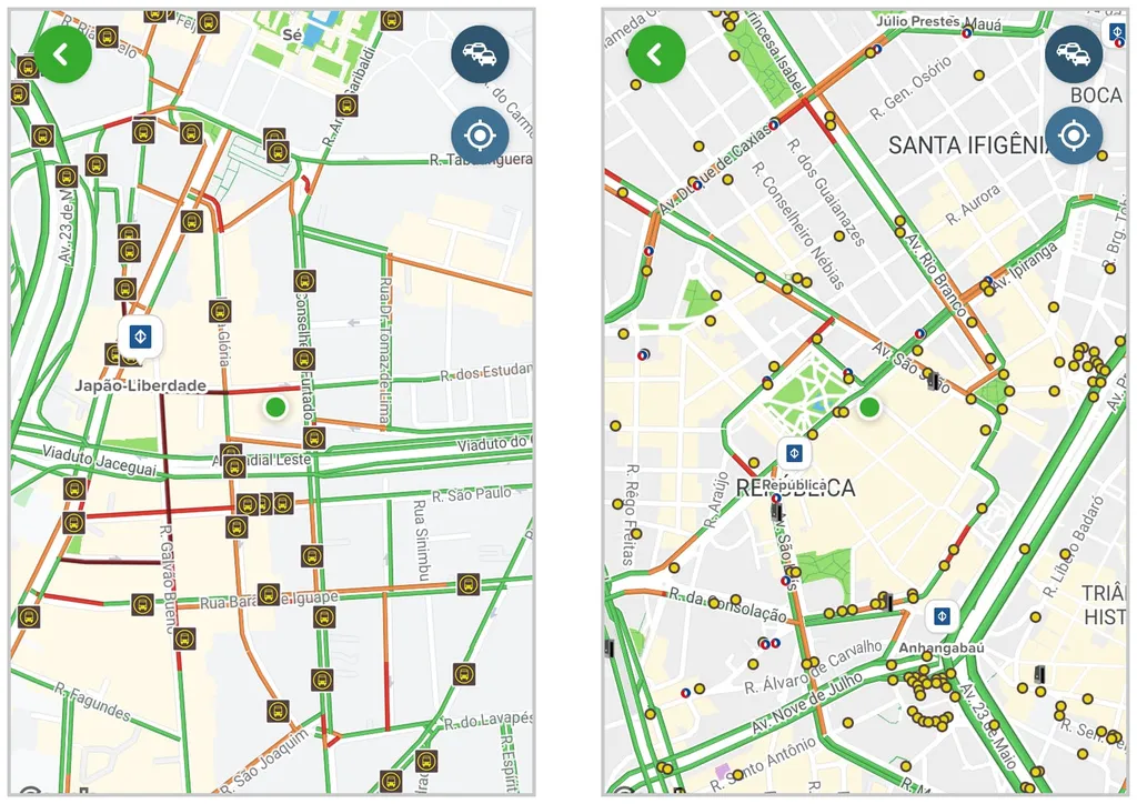 O Citymapper é um aplicativo de trânsito que reúne informações de várias plataformas em um lugar só (Captura de tela: Matheus Bigogno)