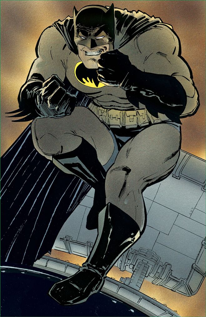O Batman "velho e rabugento" de Cavaleiro das Trevas, de Frank Miller (Imagem: Reprodução/DC Comics)