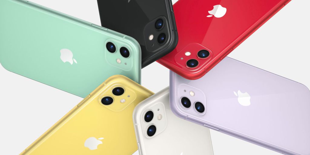 O iPhone 11 tem várias opções de cores (Imagem: Divulgação/Apple)