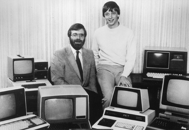 Paul Allen e Bill Gates nos primórdios da Microsoft