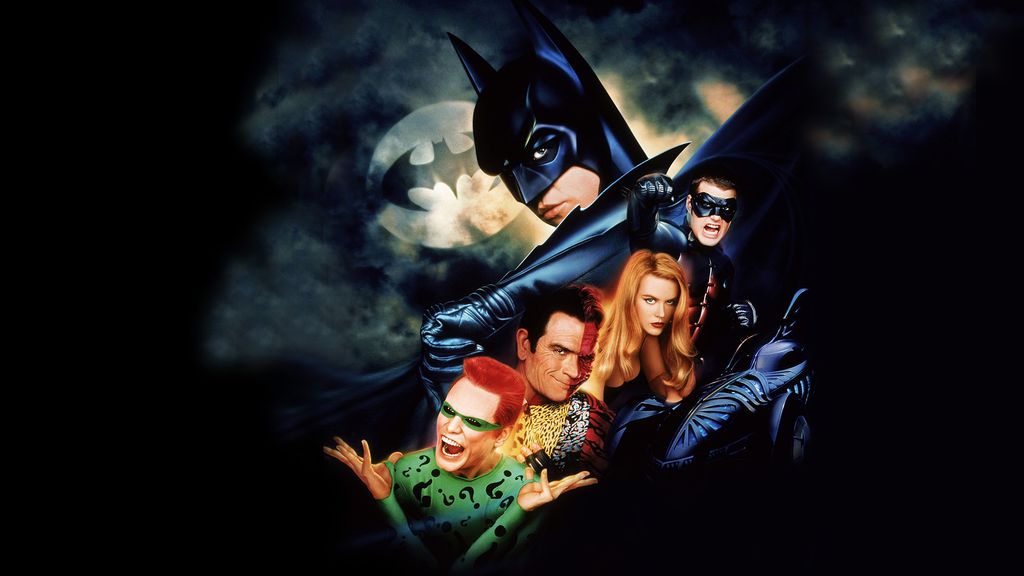 Batman Eternamente deixou o tom sombrio de Tim Burton para trás e adotou uma pegada mais cômica (Imagem: Divulgação/Warner Bros)