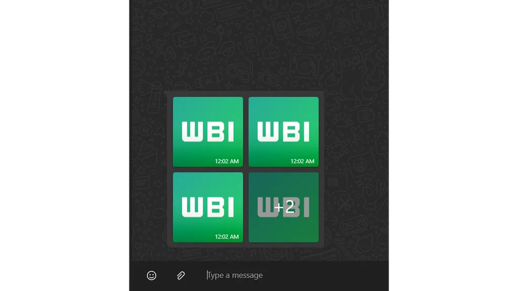O WhatsApp para Windows passará a reunir imagens ou vídeos em sequência (Imagem: Reprodução/WABetaInfo)