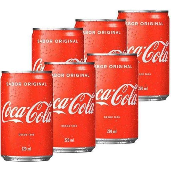 Pack de Coca-Cola lata 220ml 6 unidades
