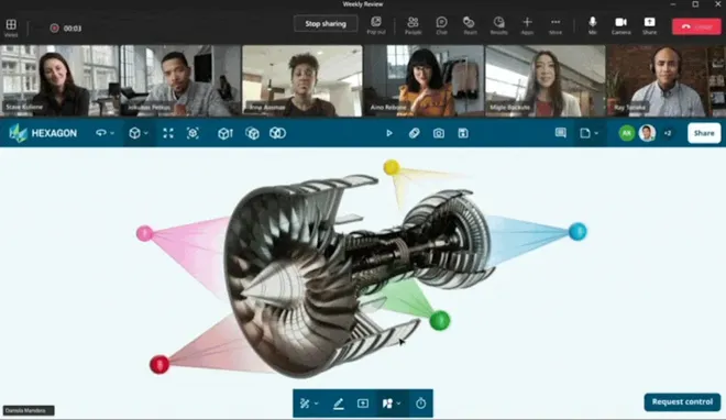 Com o Live Share, será possível trabalhar em um projeto colaborativo em tempo real (Imagem: Reprodução/Microsoft Teams)