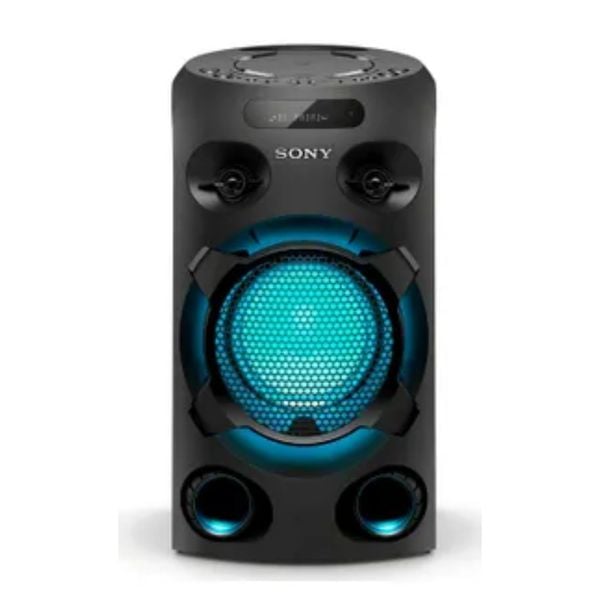 Mini System MHC V02 Sony Muteki tipo torre com CD, conexão USB, iluminação, Karaokê, e Bluetooth - | MHC-V02//B BR1