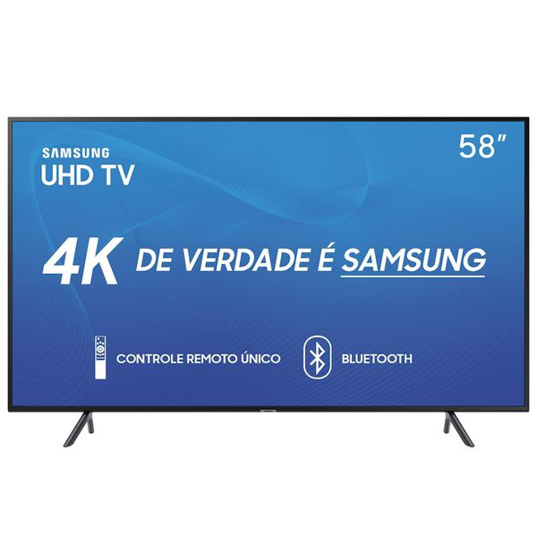 Smart TV LED 58' UHD 4K Samsung, 3 HDMI, 2 USB, Bluetooh, Wi-Fi, HDR Premium - 58RU7100 [BOLETO]