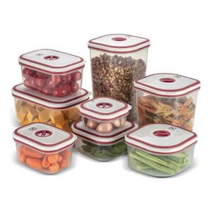 Conjunto Com 8 Potes Herméticos Electrolux Alta Qualidade Cor Vermelho