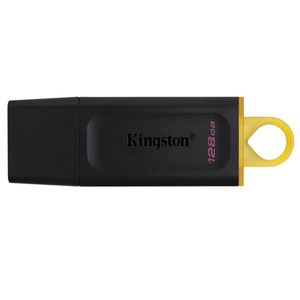 Pen Drive DataTraveler Exodia 128GB Kingston com Conexão USB 3.2, Preto/Amarelo - DTX/128GB | CUPOM
