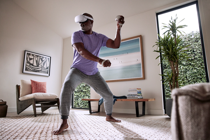 Atividades físicas com o headset de realidade virtual