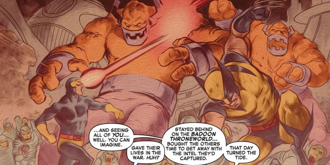 Wolverine e Ciclope se sacrificam juntos (Imagem: Reprodução/Marvel Comics)