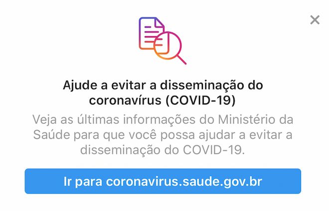 COVID-19: Facebook doa créditos para Ministério da Saúde promover campanhas