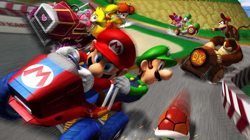 Até as corridas em dupla foram lembradas no filme (Imagem: Reprodução/Nintendo)