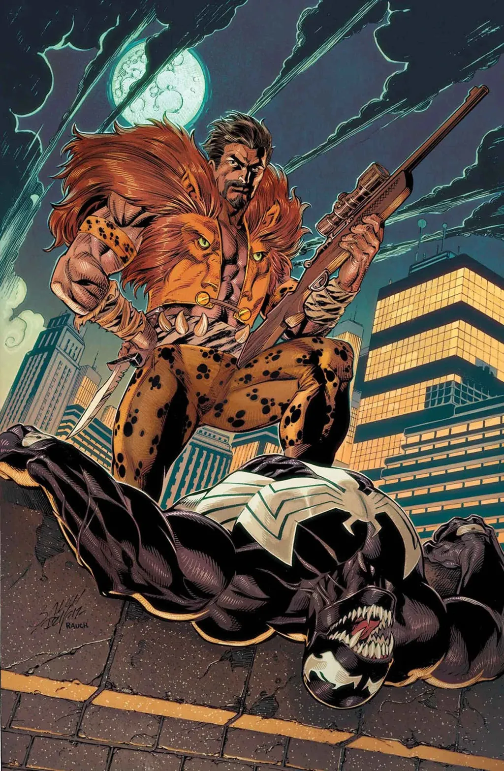 Kraven retornou dos mortos para perseguir outros personagens, como Venom (Imagem: Reprodução/Marvel Comics)