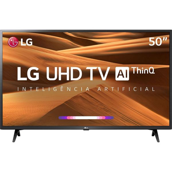 Smart TV Led 50'' LG 50UM7360 Ultra HD 4K com Conversor Digital + Wi-Fi 2 USB 3 HDMI Thinq Ai [NO BOLETO]