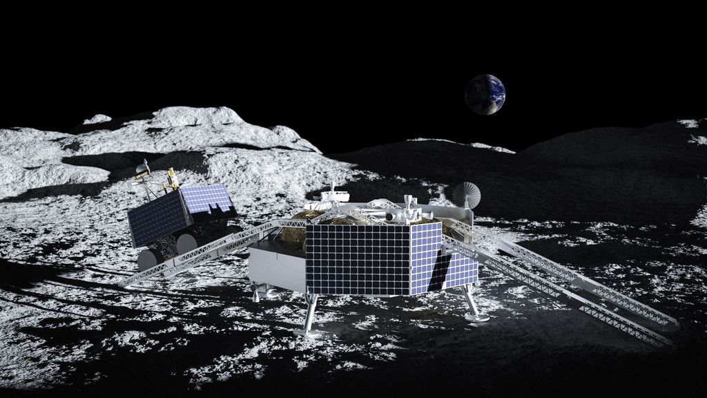 Ilustração do módulo lunar da missão VIPER (Imagem: Reprodução/NASA Ames/Daniel Rutter)