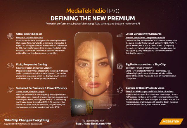 MediaTek revela chip Helio P70, focado em melhor desempenho na IA