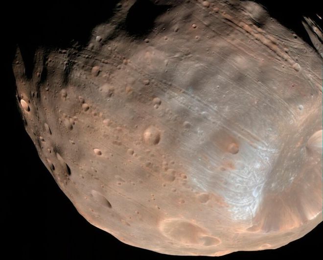 Phobos, einer der Monde, die die Mission erhalten werden, die Monde des Mars zu erkunden (Bild: Reproduktion/NASA/JPL-Caltech/University of Arizona)